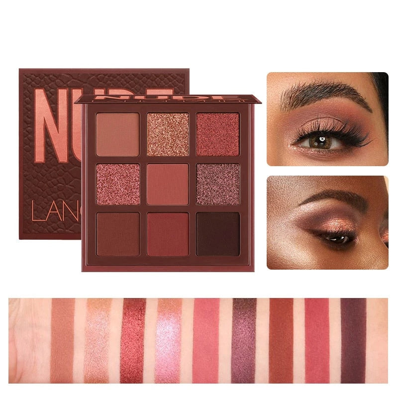 Paleta de Sombras 9 Cores - Langmanni